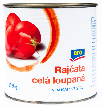 ARO Rajčata celá loupaná v rajčatové šťávě 2550g / Ganze geschälte Tomaten in Tomatensaft