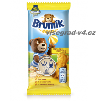 Opavia Brumík banánovo-jogurtová příchuť 48x30g Kindergebäck Banane Jogurt Füllung