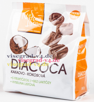 Diacoca Susenky kakaové s kokosem vhodné pro diabetiky 180g - Diacoca Kakao Kekse mit Kokosnuss für Diabetiker geeignet