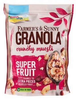 Bonavita Farmers & Sanny Granola Super Fruit Müsli Frucht 500g