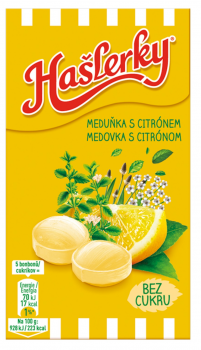 Hašlerky Bonbóny meduňka s citrónem 20x35g / BonBon mit Pfirsich und Citrone Geschmack
