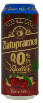 Zlatopramen Radler Tmavá višeň nealko pivo 6x500ml / Zlatopramen Radler Dunkle Kirsche