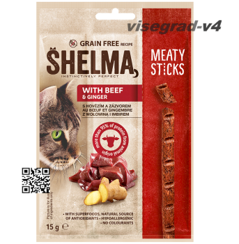 Shelma Meaty Sticks Snack s hovězím 15g Rind
