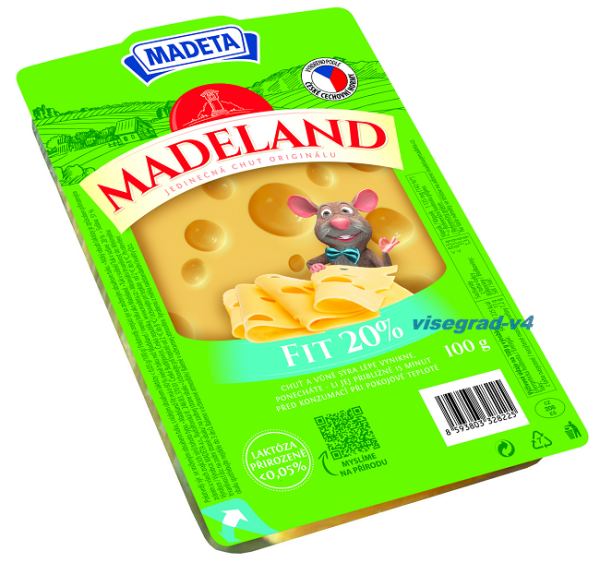 Madeta Madeland Fitness 20% sýr plátky chlaz. 1x100g