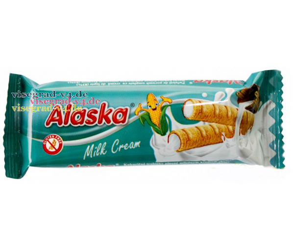Alaska Milch 18g, glutenfreie Maisröhre mit Milchcreme