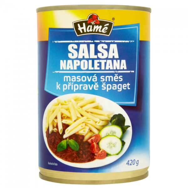 Hamé Salsa Napoletana masová směs na špagety 4x420g Salsa Napoletana Fleischmischung für Spaghetti
