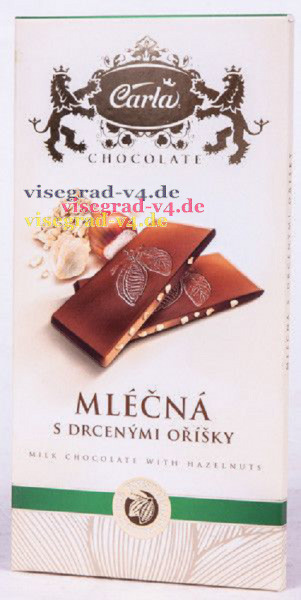 Carla Čokoláda mléčná s lískovými oříšky 80g Milch Schokolade - Haselnuss