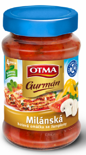 Otma Gurmán Milan fertige Sauce mit Pilzen 350g Glutenfrei